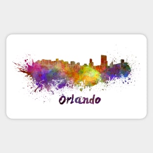 Orlando skyline in watercolor Magnet